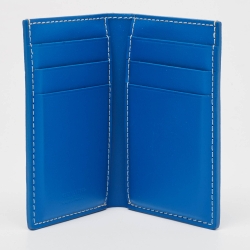Pre Owned Goyard Blue Goyardine Coated Canvas Saint Pierre Card Holder