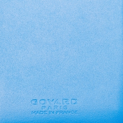 Pre Owned Goyard Blue Goyardine Coated Canvas Saint Pierre Card Holder