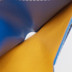 Pre Owned Goyard Blue Goyardine Coated Canvas Saint Pierre Card Holder