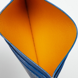 Goyard Blue Goyardine Coated Canvas and Leather Saint Sulpice Card Holder
