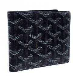 Goyard Dark Blue Coated Canvas Victoire Bifold Wallet