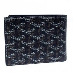 Goyard Dark Blue Coated Canvas Victoire Bifold Wallet