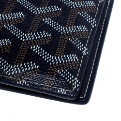 Goyard Dark Blue Coated Canvas Victoire Bifold Wallet