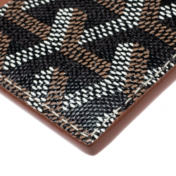 Pre Owned Goyard Brown Goyardine Coated Canvas Saint Sulpice Card Holder