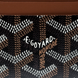 Pre Owned Goyard Brown Goyardine Coated Canvas Saint Sulpice Card Holder