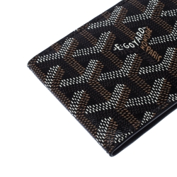 Pre Owned Goyard Brown Goyardine Coated Canvas Victoire Wallet