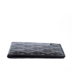 Pre Owned Goyard Brown Goyardine Coated Canvas Victoire Wallet