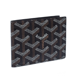 Pre Owned Goyard Brown Goyardine Coated Canvas Victoire Wallet