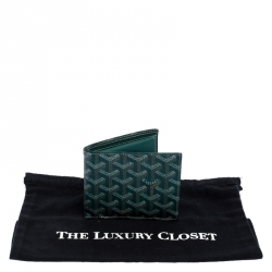 Goyard Green Coated Canvas Victoire Bifold Wallet