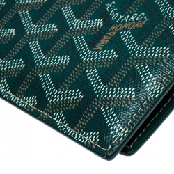 Goyard Green Coated Canvas Victoire Bifold Wallet