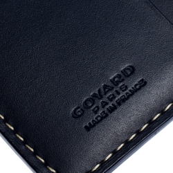 Goyard Blue Goyardine Coated Canvas Zip Around Wallet