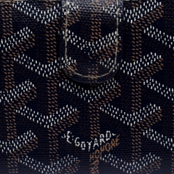 Goyard Blue Goyardine Coated Canvas Zip Around Wallet