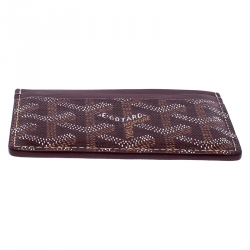Goyard Burgundy Goyardine Coated Canvas Saint Sulpice Card Holder
