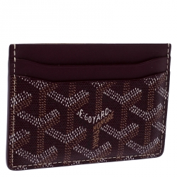 Goyard Burgundy Goyardine Coated Canvas Saint Sulpice Card Holder