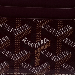 Goyard Burgundy Goyardine Coated Canvas Saint Sulpice Card Holder