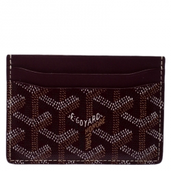 Goyard Burgundy Goyardine Coated Canvas Saint Sulpice Card Holder