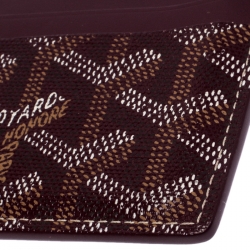 Goyard Burgundy Goyardine Coated Canvas Saint Sulpice Card Holder