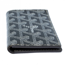 Pre Owned Goyard Grey Goyardine Coated Canvas St. Marc Bifold Card Holder