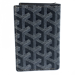 Pre Owned Goyard Grey Goyardine Coated Canvas St. Marc Bifold Card Holder