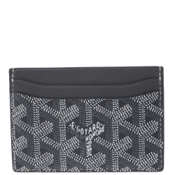 مملوكة مسبقًا حافظة بطاقات غويارد سان سولبيس كانفاس مقوى نقوش غوياردين رصاصي