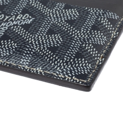 Pre Owned حافظة بطاقات غويارد سان سولبيس كانفاس مقوى نقوش غوياردين رصاصي