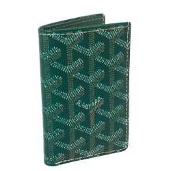 Goyard Green Goyardine Coated Canvas Saint Pierre Bifold Card Holder