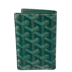 Goyard Green Goyardine Coated Canvas Saint Pierre Bifold Card Holder