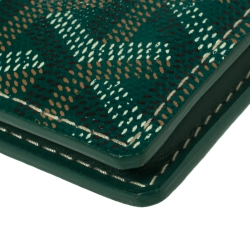 Goyard Green Goyardine Coated Canvas Saint Pierre Bifold Card Holder