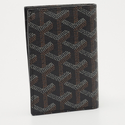 Pre Owned Goyard Brown Goyardine Coated Canvas Saint Pierre Bifold Card Holder