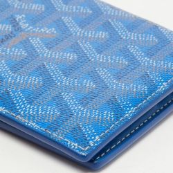 Goyard Blue Goyardine Coated Canvas Victoire Bifold Wallet