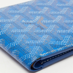 Goyard Blue Goyardine Coated Canvas Victoire Bifold Wallet