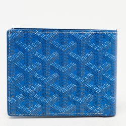 Goyard Blue Goyardine Coated Canvas Victoire Bifold Wallet