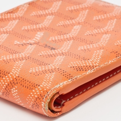 Goyard Orange Goyardine Coated Canvas Victoire Bifold Wallet