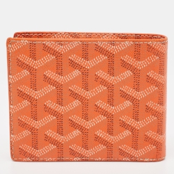 Goyard Orange Goyardine Coated Canvas Victoire Bifold Wallet