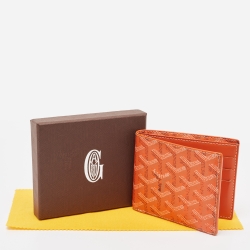 Goyard Orange Goyardine Coated Canvas Victoire Bifold Wallet