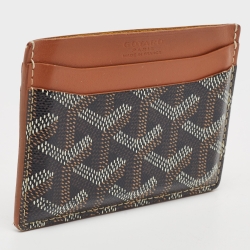 Goyard Brown Goyardine Coated Canvas Saint Sulpice Card Holder