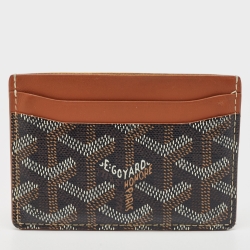 Goyard Brown Goyardine Coated Canvas Saint Sulpice Card Holder