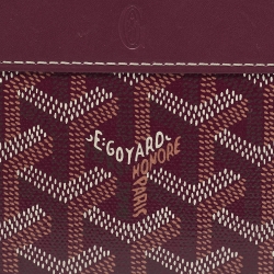 Goyard Burgundy Goyardine Coated Canvas and Leather Matignon PM Wallet