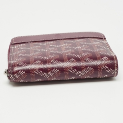 Goyard Burgundy Goyardine Coated Canvas and Leather Matignon PM Wallet