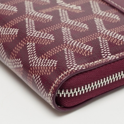 Goyard Burgundy Goyardine Coated Canvas and Leather Matignon PM Wallet