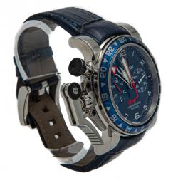 Graham Blue Chronofighter Oversize Gmt Steel Skeleton Back Case Men'Swatch 47MM