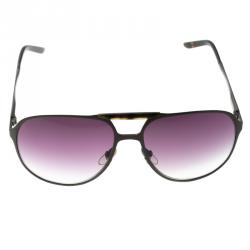 Pre Owned Gucci Brown/ Purple Gradient GG2206/S Aviator Sunglasses