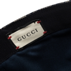 مملوكة مسبقًا قبعة باسبول غوتشي حواف ويب نقش غوتشيسيما زرقاء S