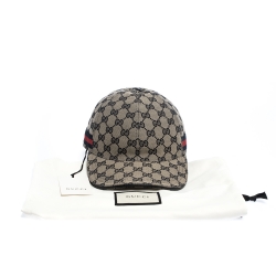 مملوكة مسبقًا قبعة باسبول غوتشي حواف ويب نقش غوتشيسيما زرقاء S