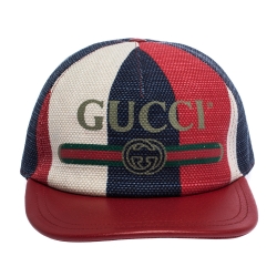 مملوكة مسبقًا قبعة باسبول غوتشي سيلفي كتان متعددة الألوان L