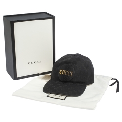 مملوكة مسبقًا Gucci Black GG Canvas Baseball Cap