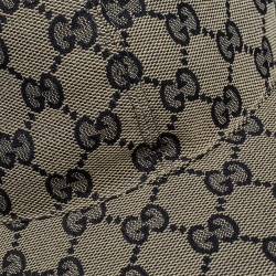 مملوكة مسبقًا Gucci Beige & Navy GG Canvas Web Baseball Hat