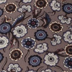 مملوكة مسبقًا رباط عنق غوتشي رمادي مورد مطبوع