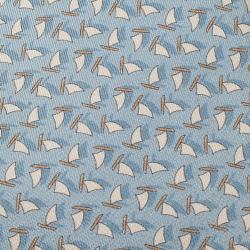 Pre Owned Gucci Light Blue Printed Silk Tie
