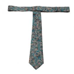 مملوكة مسبقًا Gucci Blue Paisley Print Silk Tie